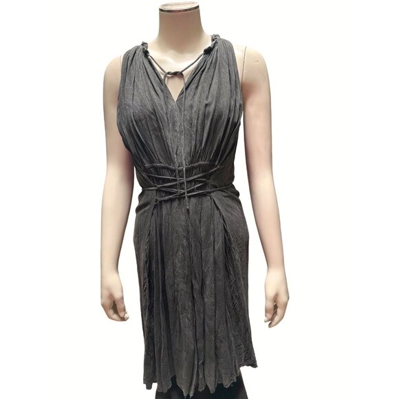 Converse One Star Womens Medium Gray Sleeveless Dress All Rayon - Picture 1 of 8